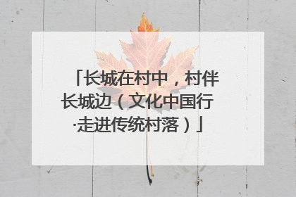 长城在村中，村伴长城边（文化中国行·走进传统村落）