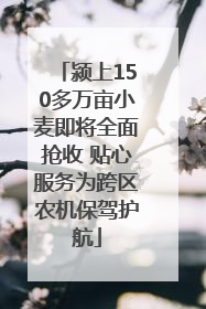 颍上150多万亩小麦即将全面抢收 贴心服务为跨区农机保驾护航