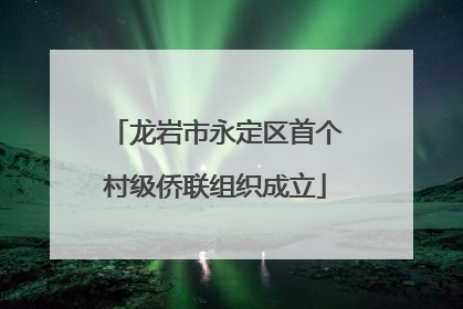 龙岩市永定区首个村级侨联组织成立