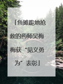 鱼摊跪地抢救的药师吴梅梅获“见义勇为”表彰