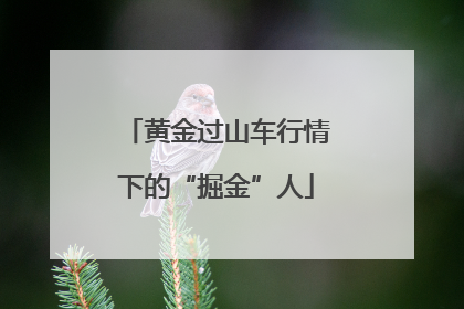 黄金过山车行情下的“掘金”人