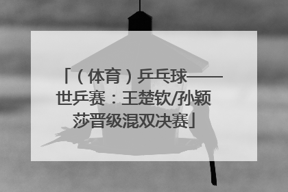 （体育）乒乓球——世乒赛：王楚钦/孙颖莎晋级混双决赛