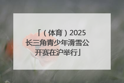 （体育）2025长三角青少年滑雪公开赛在沪举行