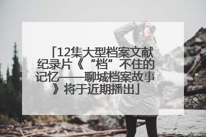 12集大型档案文献纪录片《“档”不住的记忆——聊城档案故事》将于近期播出