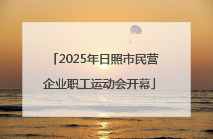 2025年日照市民营企业职工运动会开幕