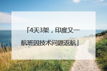 4天3架，印度又一航班因技术问题返航