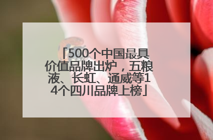 500个中国最具价值品牌出炉，五粮液、长虹、通威等14个四川品牌上榜