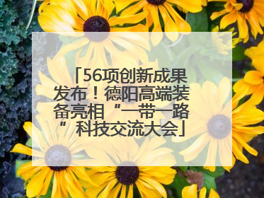 56项创新成果发布！德阳高端装备亮相“一带一路”科技交流大会